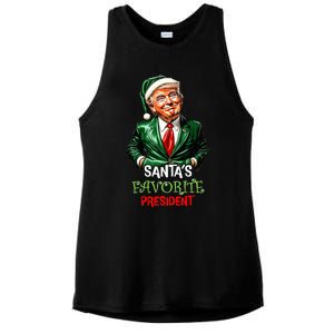 Santas Favorite President Santa Trump 2024 Christmas Ladies PosiCharge Tri-Blend Wicking Tank