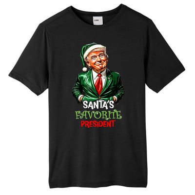 Santas Favorite President Santa Trump 2024 Christmas Tall Fusion ChromaSoft Performance T-Shirt