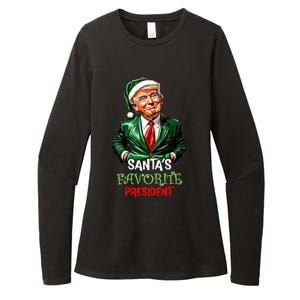 Santas Favorite President Santa Trump 2024 Christmas Womens CVC Long Sleeve Shirt