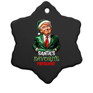 Santas Favorite President Santa Trump 2024 Christmas Ceramic Star Ornament