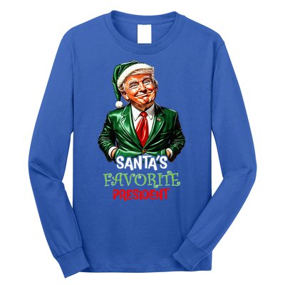 Santas Favorite President Santa Trump 2024 Christmas Long Sleeve Shirt