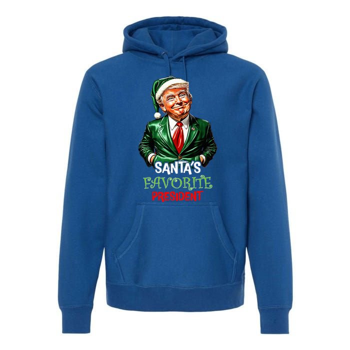 Santas Favorite President Santa Trump 2024 Christmas Premium Hoodie