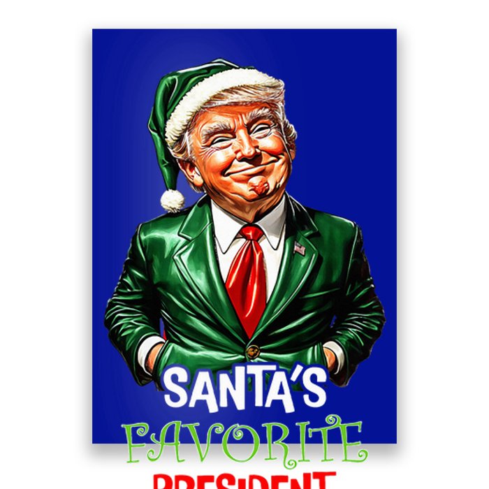 Santas Favorite President Santa Trump 2024 Christmas Poster