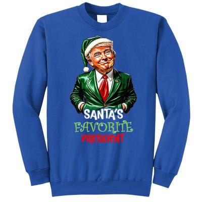 Santas Favorite President Santa Trump 2024 Christmas Tall Sweatshirt