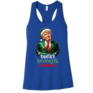 Santas Favorite President Santa Trump 2024 Christmas Women's Racerback Tank