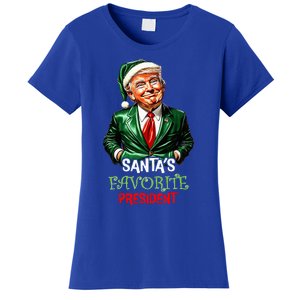 Santas Favorite President Santa Trump 2024 Christmas Women's T-Shirt