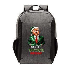 Santas Favorite President Santa Trump 2024 Christmas Vector Backpack