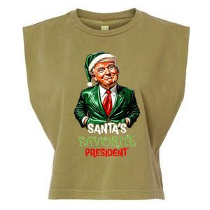 Santas Favorite President Santa Trump 2024 Christmas Garment-Dyed Women's Muscle Tee