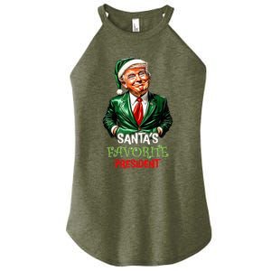 Santas Favorite President Santa Trump 2024 Christmas Women's Perfect Tri Rocker Tank