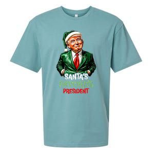 Santas Favorite President Santa Trump 2024 Christmas Sueded Cloud Jersey T-Shirt