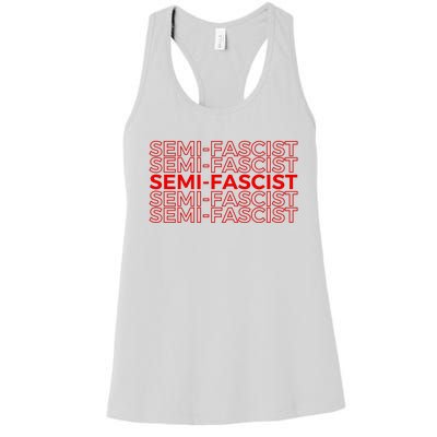 SemiFascist Funny Political Humor Women's Racerback Tank