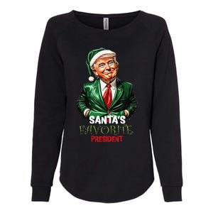 SantaS Favorite President Santa Elf Trump 2024 Christmas Gift Womens California Wash Sweatshirt