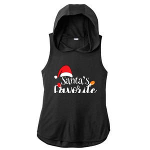 SantaS Favorite Pto Christmas Lights Santa Hat Ladies PosiCharge Tri-Blend Wicking Draft Hoodie Tank