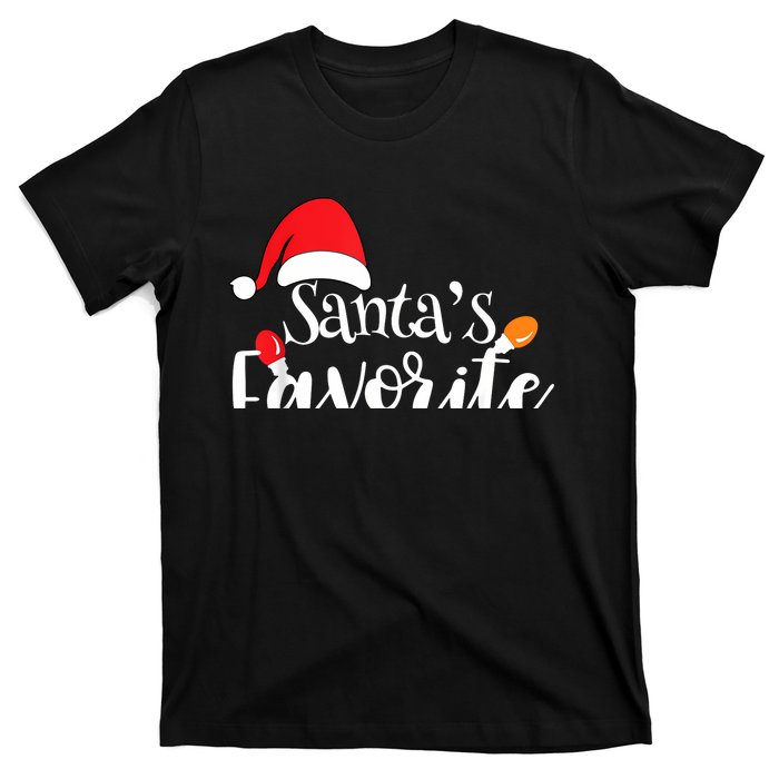 SantaS Favorite Pto Christmas Lights Santa Hat T-Shirt