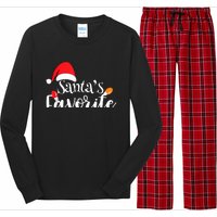 SantaS Favorite Pto Christmas Lights Santa Hat Long Sleeve Pajama Set