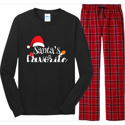 SantaS Favorite Pto Christmas Lights Santa Hat Long Sleeve Pajama Set