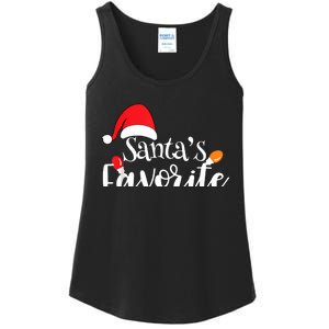 SantaS Favorite Pto Christmas Lights Santa Hat Ladies Essential Tank