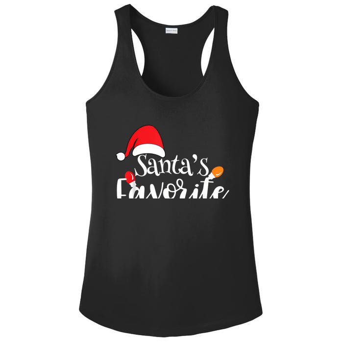 SantaS Favorite Pto Christmas Lights Santa Hat Ladies PosiCharge Competitor Racerback Tank