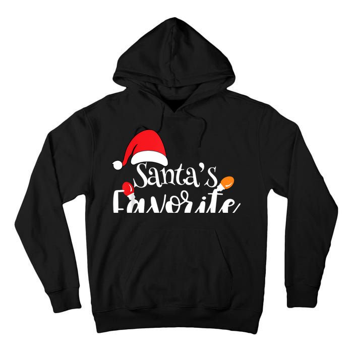 SantaS Favorite Pto Christmas Lights Santa Hat Tall Hoodie