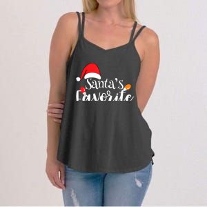 SantaS Favorite Pto Christmas Lights Santa Hat Women's Strappy Tank