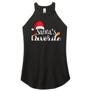 SantaS Favorite Pto Christmas Lights Santa Hat Women's Perfect Tri Rocker Tank