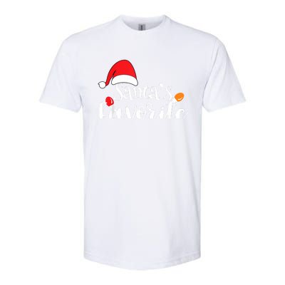 SantaS Favorite Pto Christmas Lights Santa Hat Softstyle CVC T-Shirt