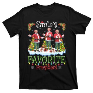 SantaS Favorite President Santa Trump Dance Funny Christmas T-Shirt