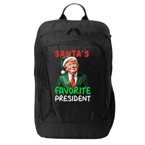 SantaS Favorite President Funny Trump Christmas Santa Hat Gift City Backpack