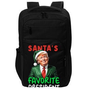 SantaS Favorite President Funny Trump Christmas Santa Hat Gift Impact Tech Backpack