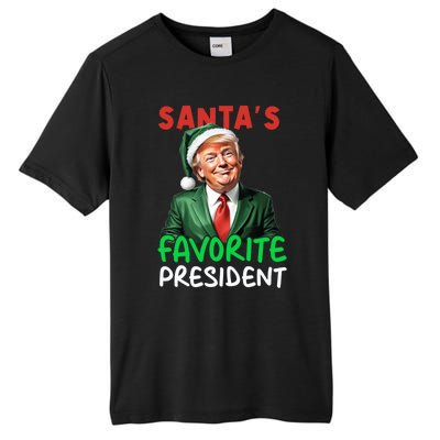 SantaS Favorite President Funny Trump Christmas Santa Hat Gift Tall Fusion ChromaSoft Performance T-Shirt