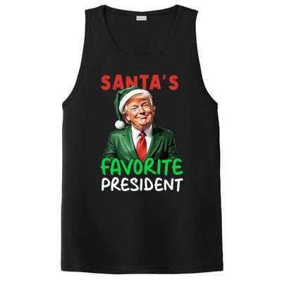 SantaS Favorite President Funny Trump Christmas Santa Hat Gift PosiCharge Competitor Tank