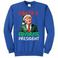 SantaS Favorite President Funny Trump Christmas Santa Hat Gift Sweatshirt