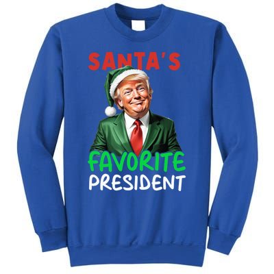 SantaS Favorite President Funny Trump Christmas Santa Hat Gift Sweatshirt