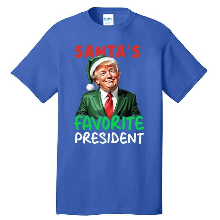 SantaS Favorite President Funny Trump Christmas Santa Hat Gift Tall T-Shirt