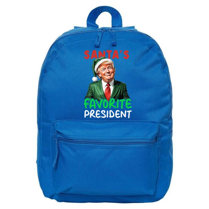 SantaS Favorite President Funny Trump Christmas Santa Hat Gift 16 in Basic Backpack