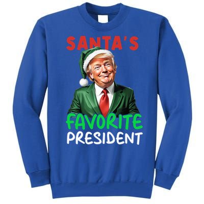 SantaS Favorite President Funny Trump Christmas Santa Hat Gift Tall Sweatshirt