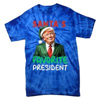 SantaS Favorite President Funny Trump Christmas Santa Hat Gift Tie-Dye T-Shirt