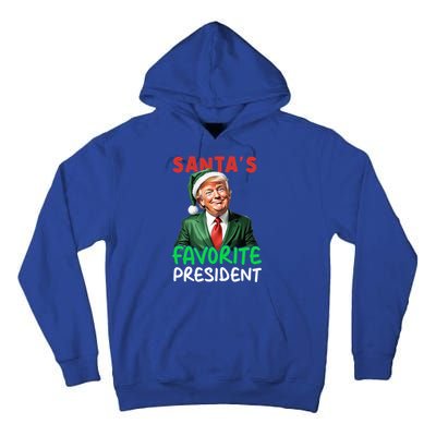 SantaS Favorite President Funny Trump Christmas Santa Hat Gift Tall Hoodie