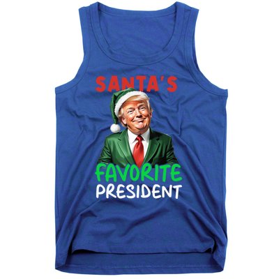 SantaS Favorite President Funny Trump Christmas Santa Hat Gift Tank Top