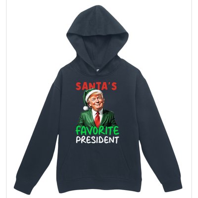 SantaS Favorite President Funny Trump Christmas Santa Hat Gift Urban Pullover Hoodie