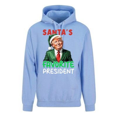 SantaS Favorite President Funny Trump Christmas Santa Hat Gift Unisex Surf Hoodie