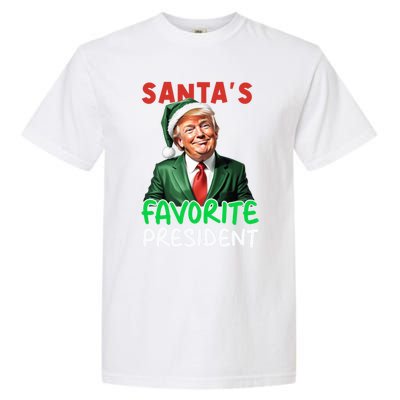 SantaS Favorite President Funny Trump Christmas Santa Hat Gift Garment-Dyed Heavyweight T-Shirt