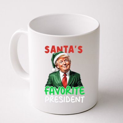 SantaS Favorite President Funny Trump Christmas Santa Hat Gift Coffee Mug