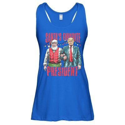 SantaS Favorite President Funny Trump Christmas Xmas Pajama Gift Ladies Essential Flowy Tank