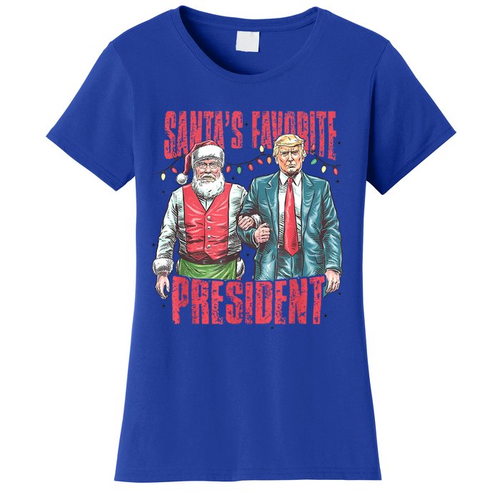 SantaS Favorite President Funny Trump Christmas Xmas Pajama Gift Women's T-Shirt