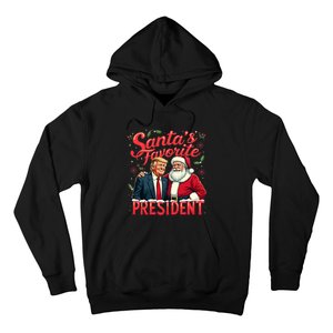 SantaS Favorite President Christmas Funny Trump Xmas Pajama Hoodie