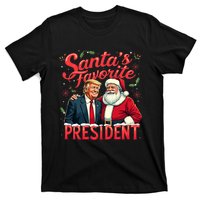 SantaS Favorite President Christmas Funny Trump Xmas Pajama T-Shirt