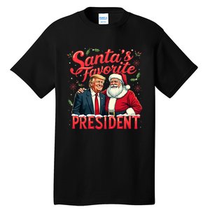 SantaS Favorite President Christmas Funny Trump Xmas Pajama Tall T-Shirt