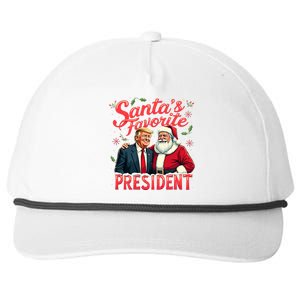 SantaS Favorite President Christmas Funny Trump Xmas Pajama Snapback Five-Panel Rope Hat