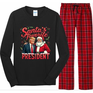 SantaS Favorite President Christmas Funny Trump Xmas Pajama Long Sleeve Pajama Set